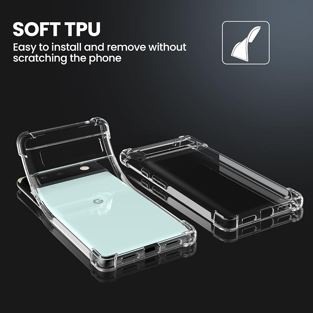 Deksel for Google Pixel 6 Pro, Techsuit, Støtsikker Klar, Transparent