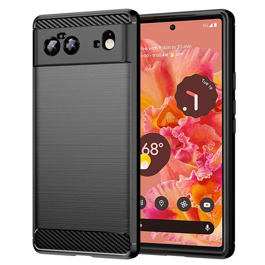 Deksel for Google Pixel 6, Techsuit, Karbon, Svart
