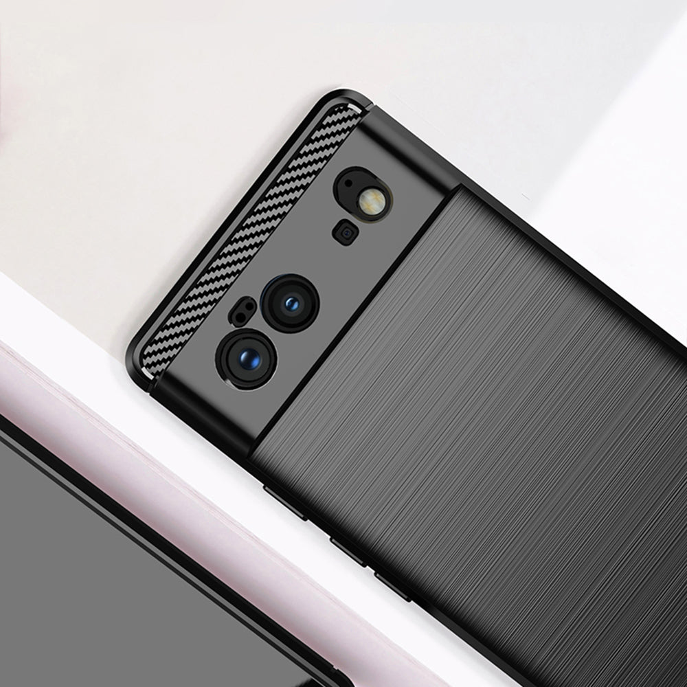 Deksel for Google Pixel 6, Techsuit, Karbon, Svart