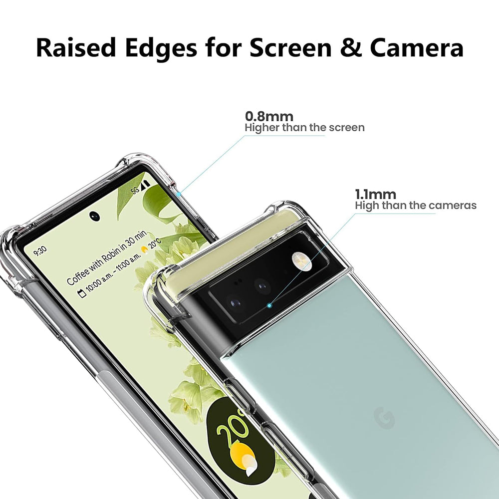 Deksel for Google Pixel 6, Techsuit, Støtsikker Klar, Transparent