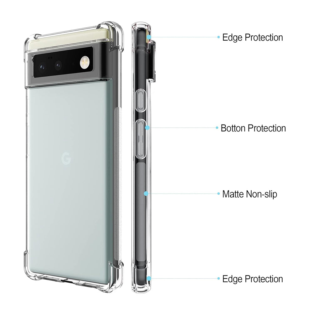 Deksel for Google Pixel 6, Techsuit, Støtsikker Klar, Transparent