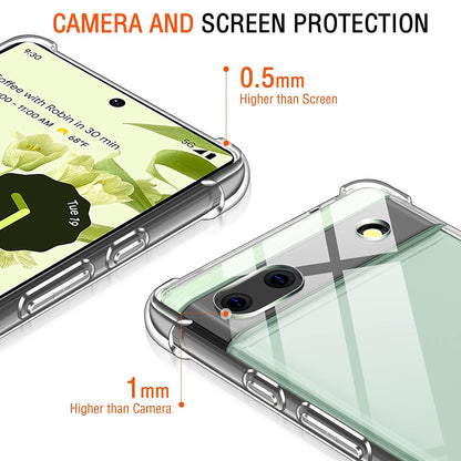 Deksel for Google Pixel 6a, Techsuit, Støtsikker Klar, Transparent