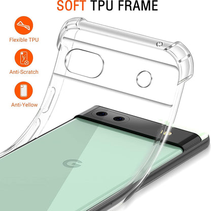 Deksel for Google Pixel 6a, Techsuit, Støtsikker Klar, Transparent