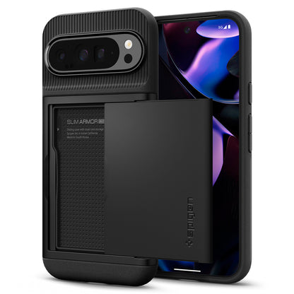 Deksel for Google Pixel 9 Pro XL, Spigen, Slim Armor CS, Svart ACS07729