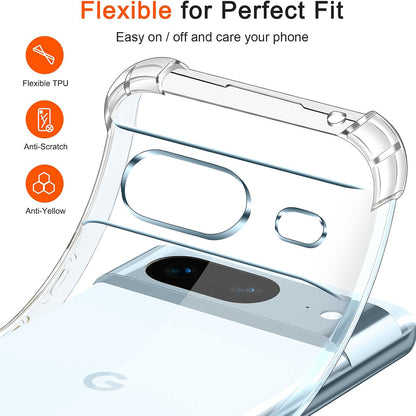 Deksel for Google Pixel 7, Techsuit, Støtsikker Klar, Transparent