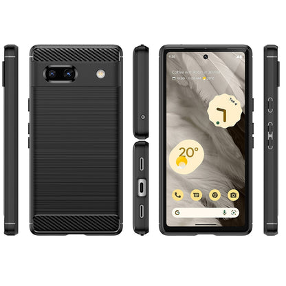 Deksel for Google Pixel 7a, Techsuit, Karbon, Svart