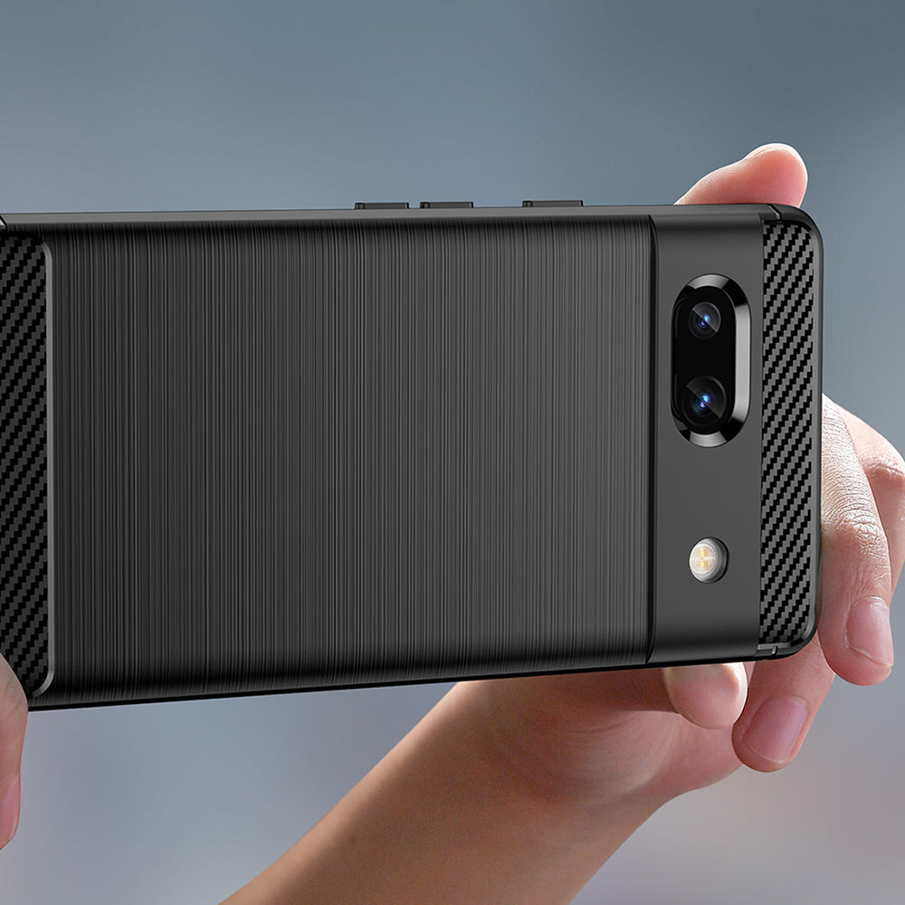 Deksel for Google Pixel 7a, Techsuit, Karbon, Svart