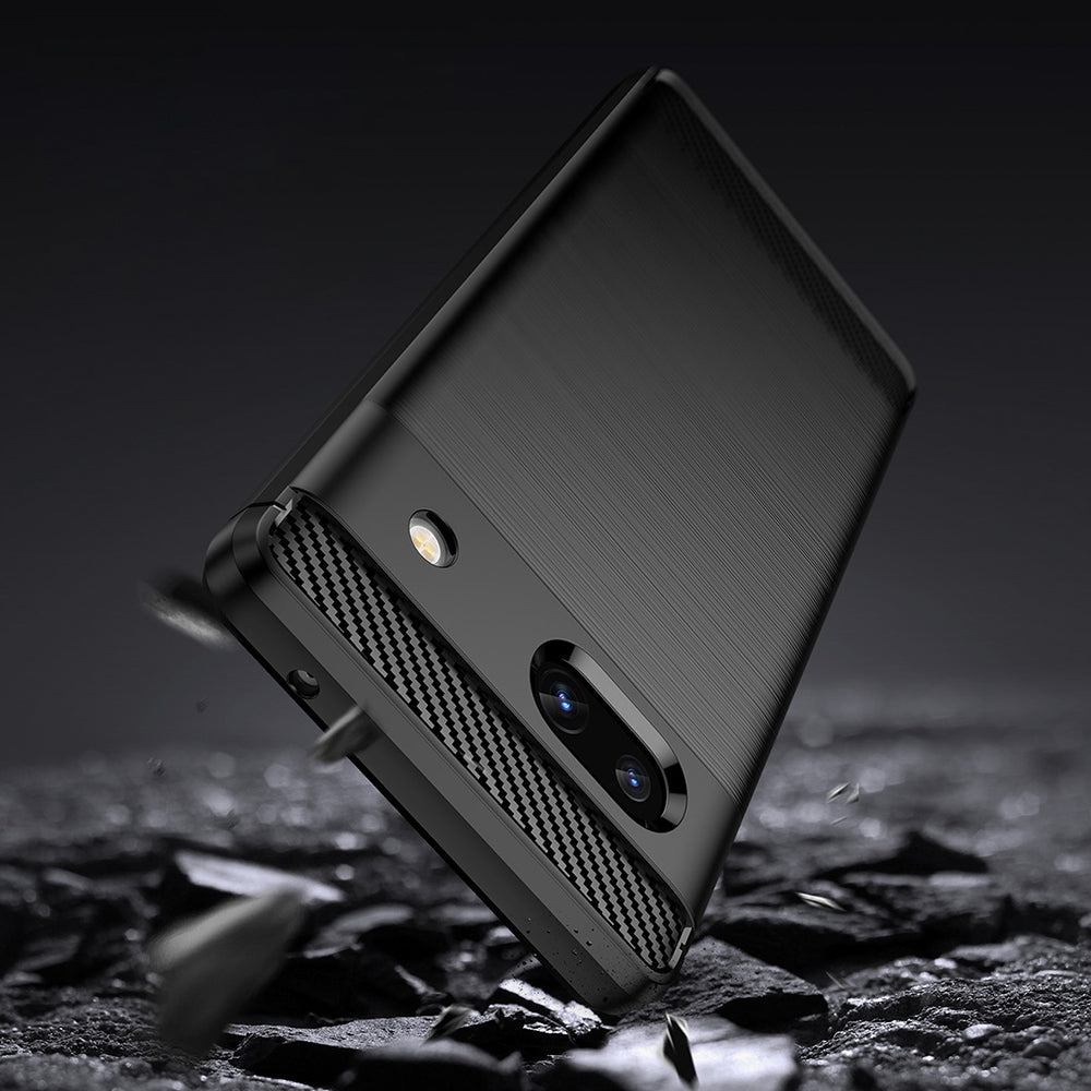 Deksel for Google Pixel 7a, Techsuit, Karbon, Svart