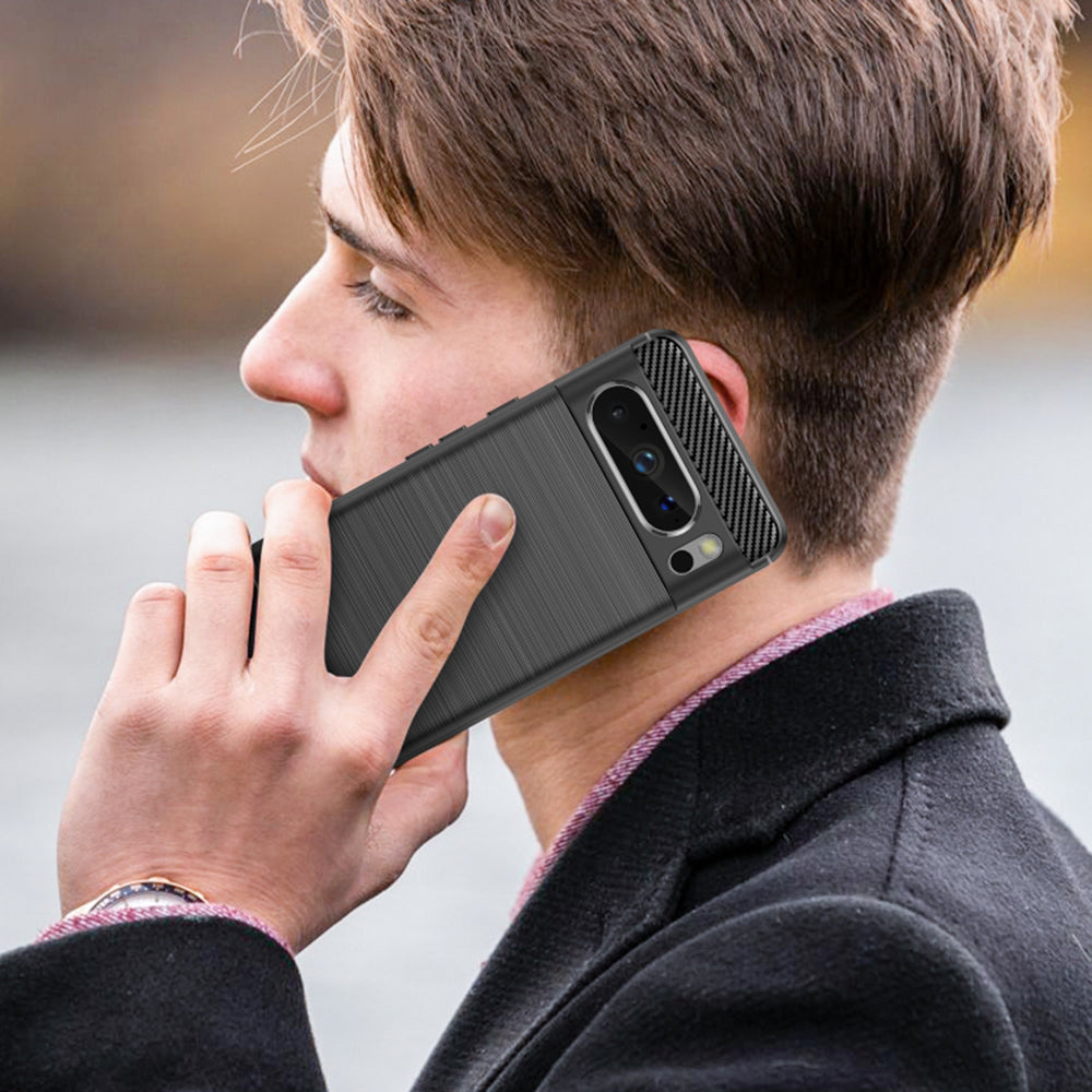 Deksel for Google Pixel 8 Pro, Techsuit, Karbon, Svart