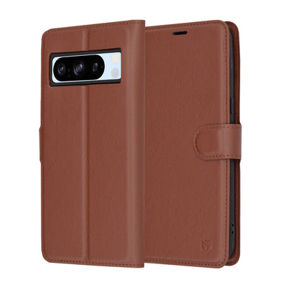 Deksel for Google Pixel 8 Pro, Techsuit, Leather Folio, Brun