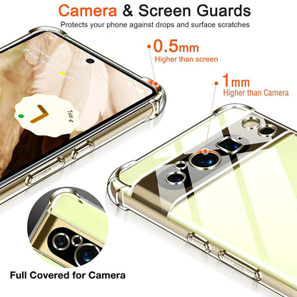 Deksel for Google Pixel 8 Pro, Techsuit, Støtsikker Klar, Transparent