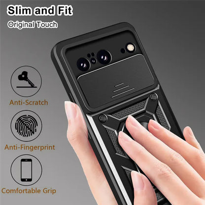 Deksel for Google Pixel 8, Techsuit, CamShield, Svart