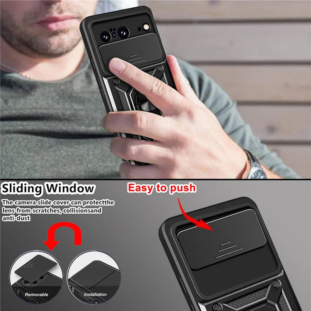 Deksel for Google Pixel 8, Techsuit, CamShield, Svart