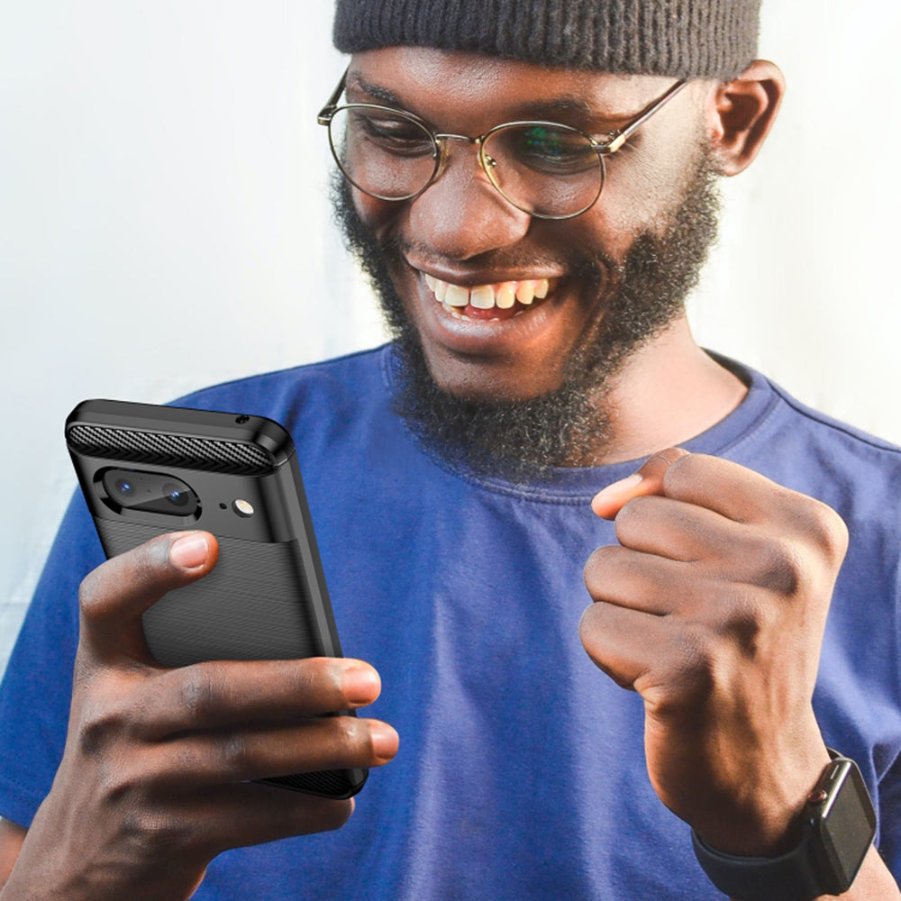 Deksel for Google Pixel 8, Techsuit, Karbon, Svart