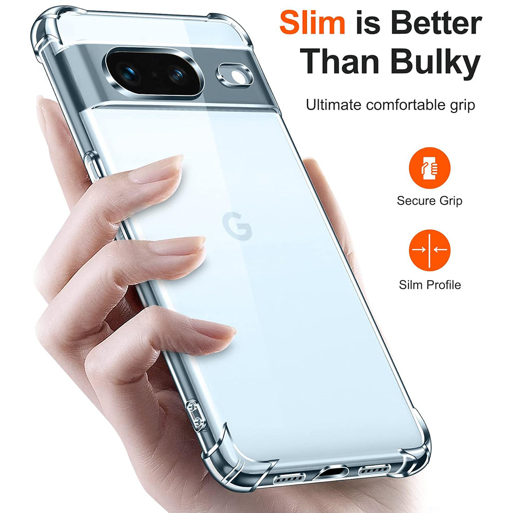 Deksel for Google Pixel 8a, Techsuit, Støtsikker Klar, Transparent