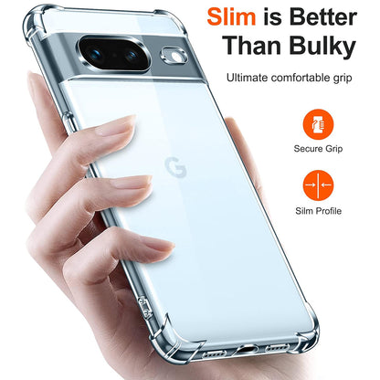 Deksel for Google Pixel 8a, Techsuit, Støtsikker Klar, Transparent