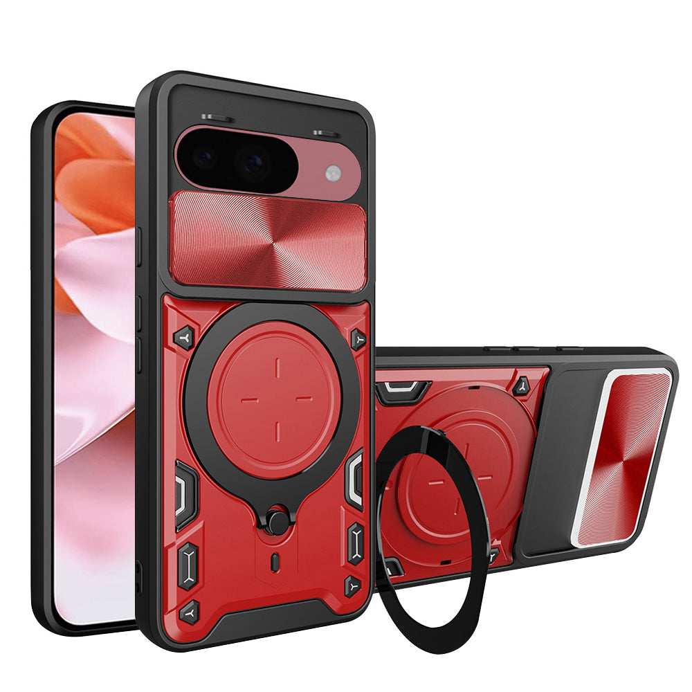 Deksel for Google Pixel 9 / 9 Pro, Techsuit, CamGuard Pro, Rød