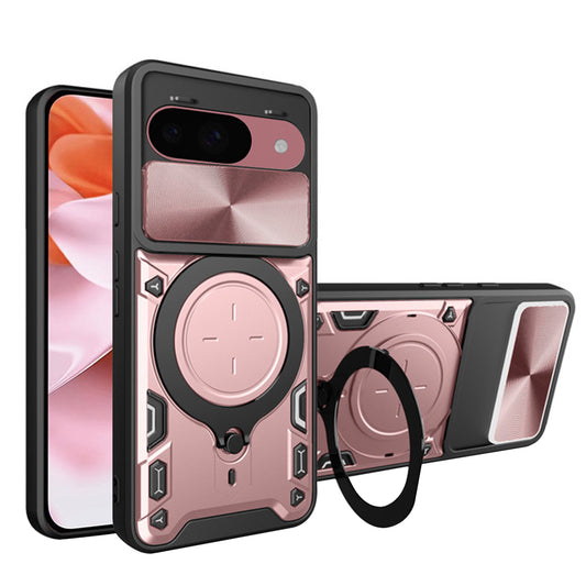 Deksel for Google Pixel 9 / 9 Pro, Techsuit, CamGuard Pro, Rosa Gull