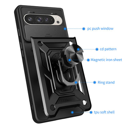 Deksel for Google Pixel 9 / 9 Pro, Techsuit, CamShield, Rosa