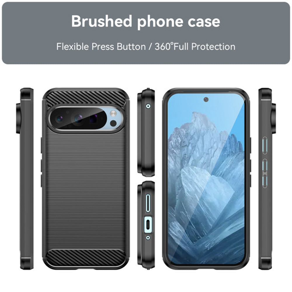 Deksel for Google Pixel 9 / 9 Pro, Techsuit, Karbon, Svart