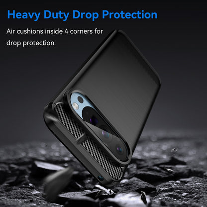Deksel for Google Pixel 9 / 9 Pro, Techsuit, Karbon, Svart