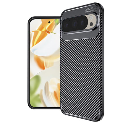 Deksel for Google Pixel 9 Pro, Techsuit, CarbonFiber, Svart
