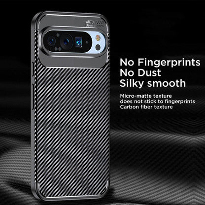Deksel for Google Pixel 9 Pro, Techsuit, CarbonFiber, Svart