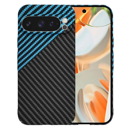 Deksel for Google Pixel 9 Pro, Techsuit, Carbonite FiberShell, Svart Bleu