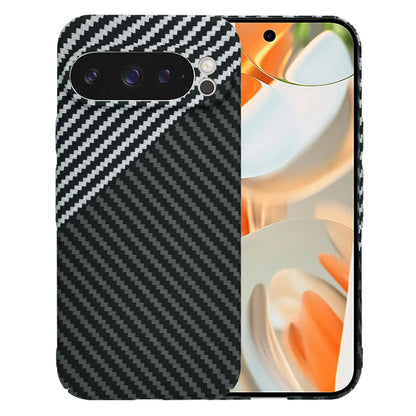 Deksel for Google Pixel 9 Pro, Techsuit, Carbonite FiberShell, Svart Grå