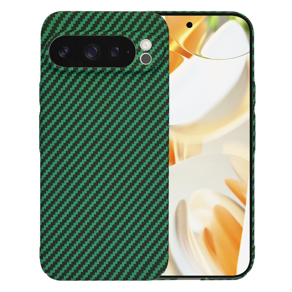 Deksel for Google Pixel 9 Pro, Techsuit, Carbonite FiberShell, Grønn