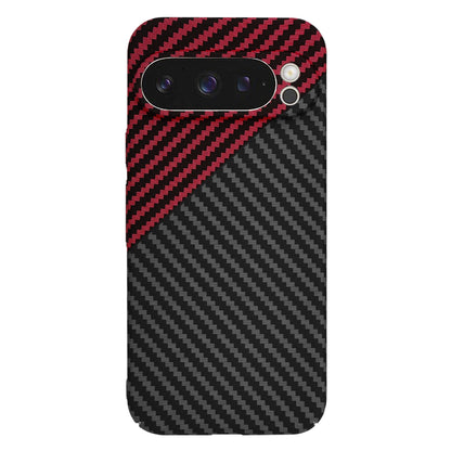 Deksel for Google Pixel 9 Pro, Techsuit, Carbonite FiberShell, Svart Rød