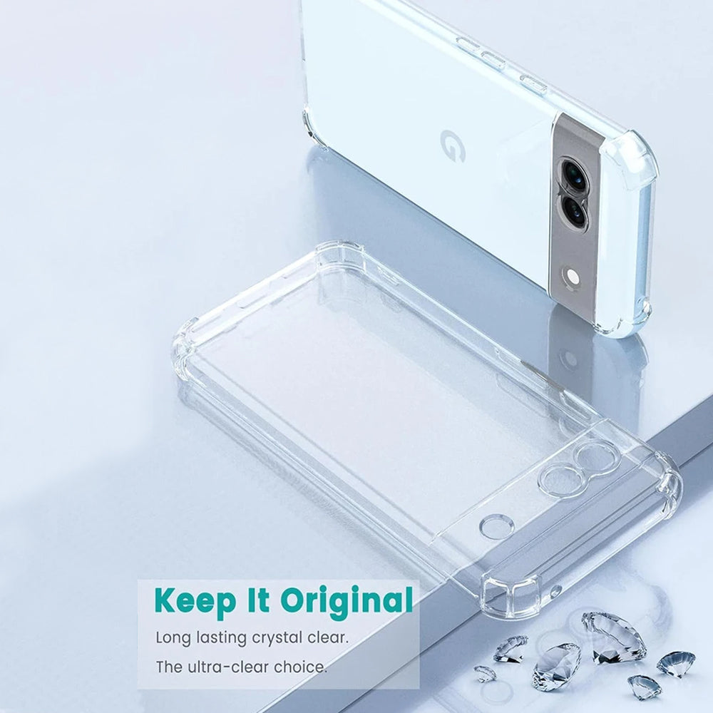 Deksel for Google Pixel 9 Pro, Techsuit, Støtsikker Klar, Transparent