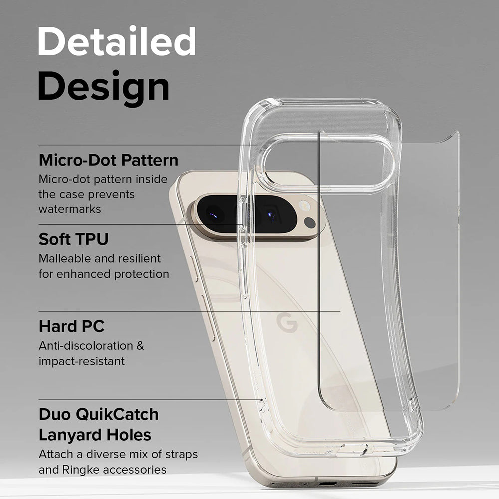 Deksel for Google Pixel 9 Pro XL, Ringke, Fusion, Transparent