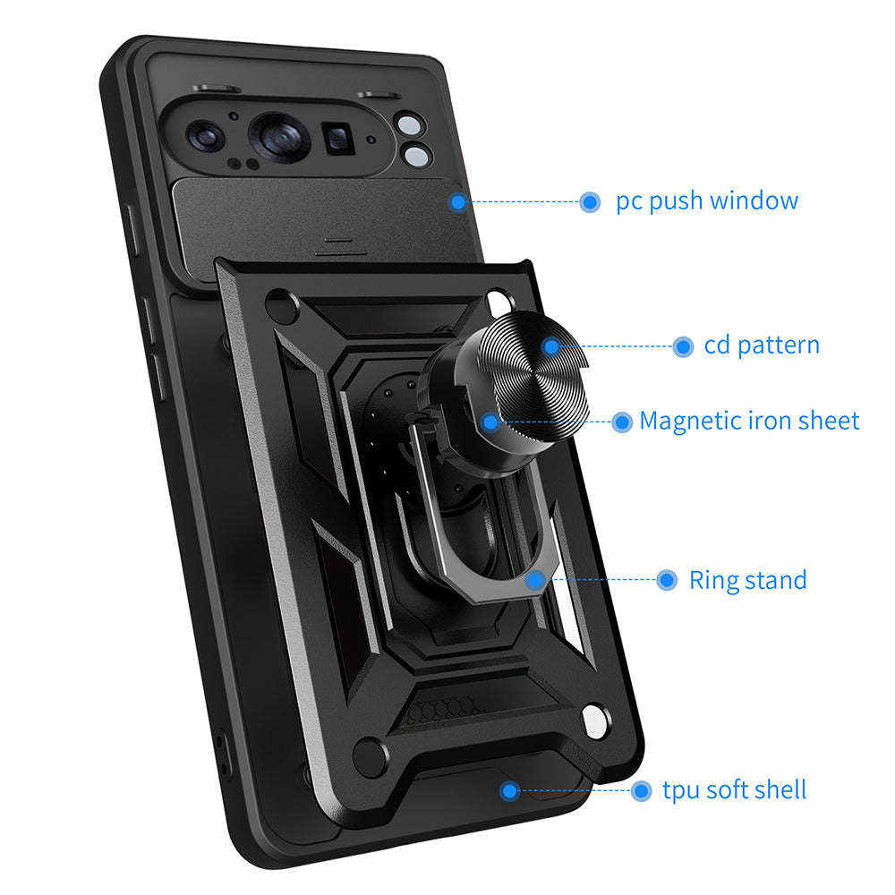 Deksel for Google Pixel 9 Pro XL, Techsuit, CamShield, Rosa
