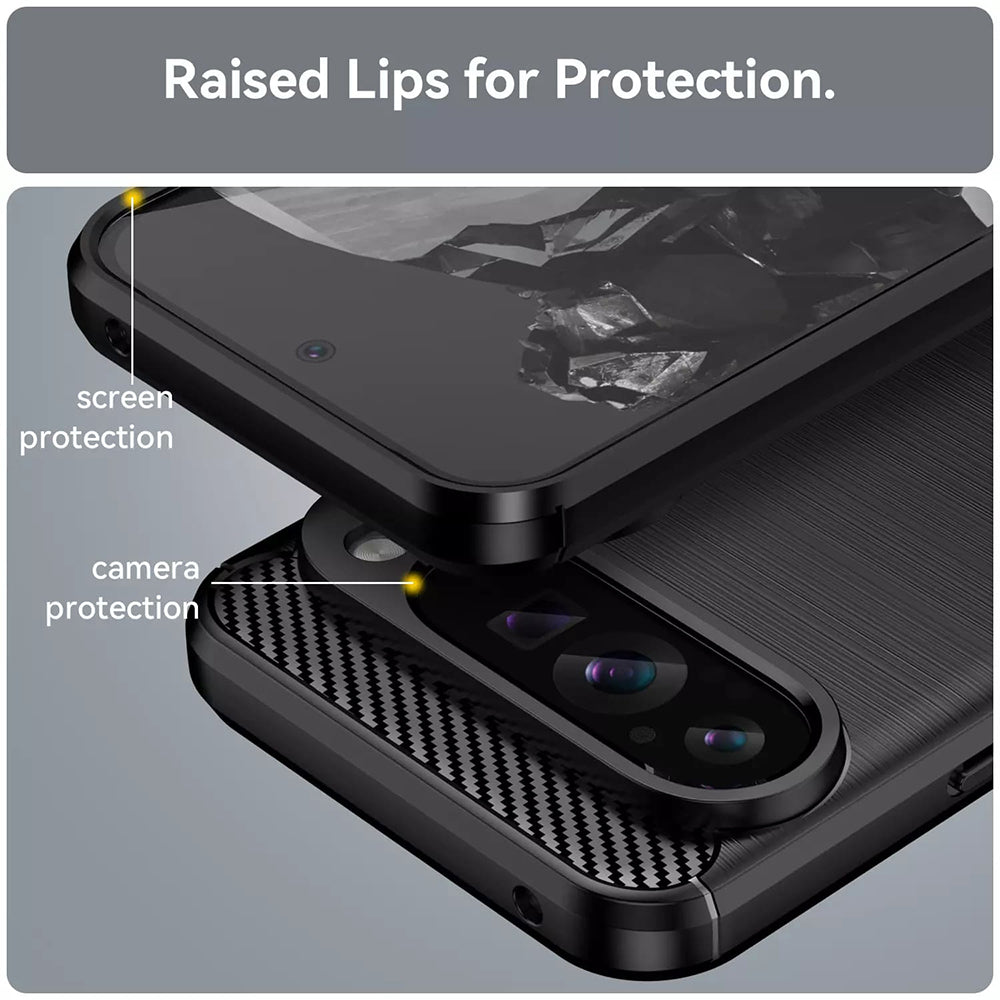 Deksel for Google Pixel 9 Pro XL, Techsuit, Karbon, Blå