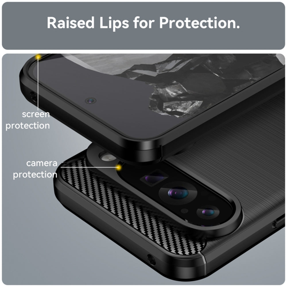 Deksel for Google Pixel 9 Pro XL, Techsuit, Karbon, Svart