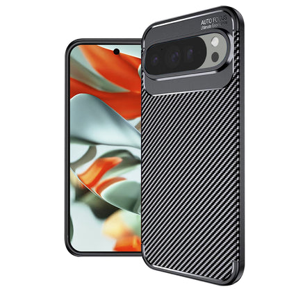 Deksel for Google Pixel 9 Pro XL, Techsuit, CarbonFiber, Svart