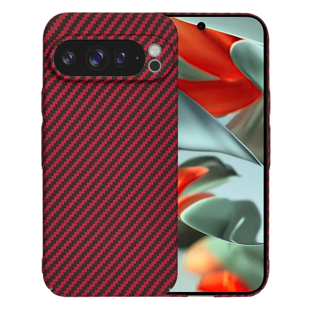 Deksel for Google Pixel 9 Pro XL, Techsuit, Carbonite FiberShell, Rød