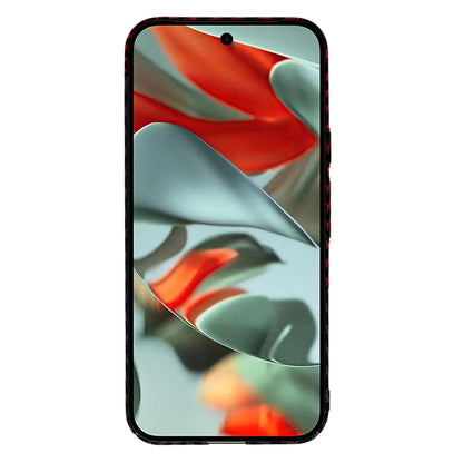 Deksel for Google Pixel 9 Pro XL, Techsuit, Carbonite FiberShell, Svart Rød