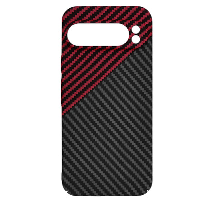 Deksel for Google Pixel 9 Pro XL, Techsuit, Carbonite FiberShell, Svart Rød