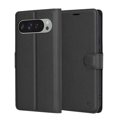 Deksel for Google Pixel 9 Pro XL, Techsuit, Leather Folio, Svart