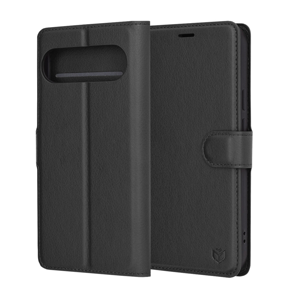Deksel for Google Pixel 9 Pro XL, Techsuit, Leather Folio, Svart