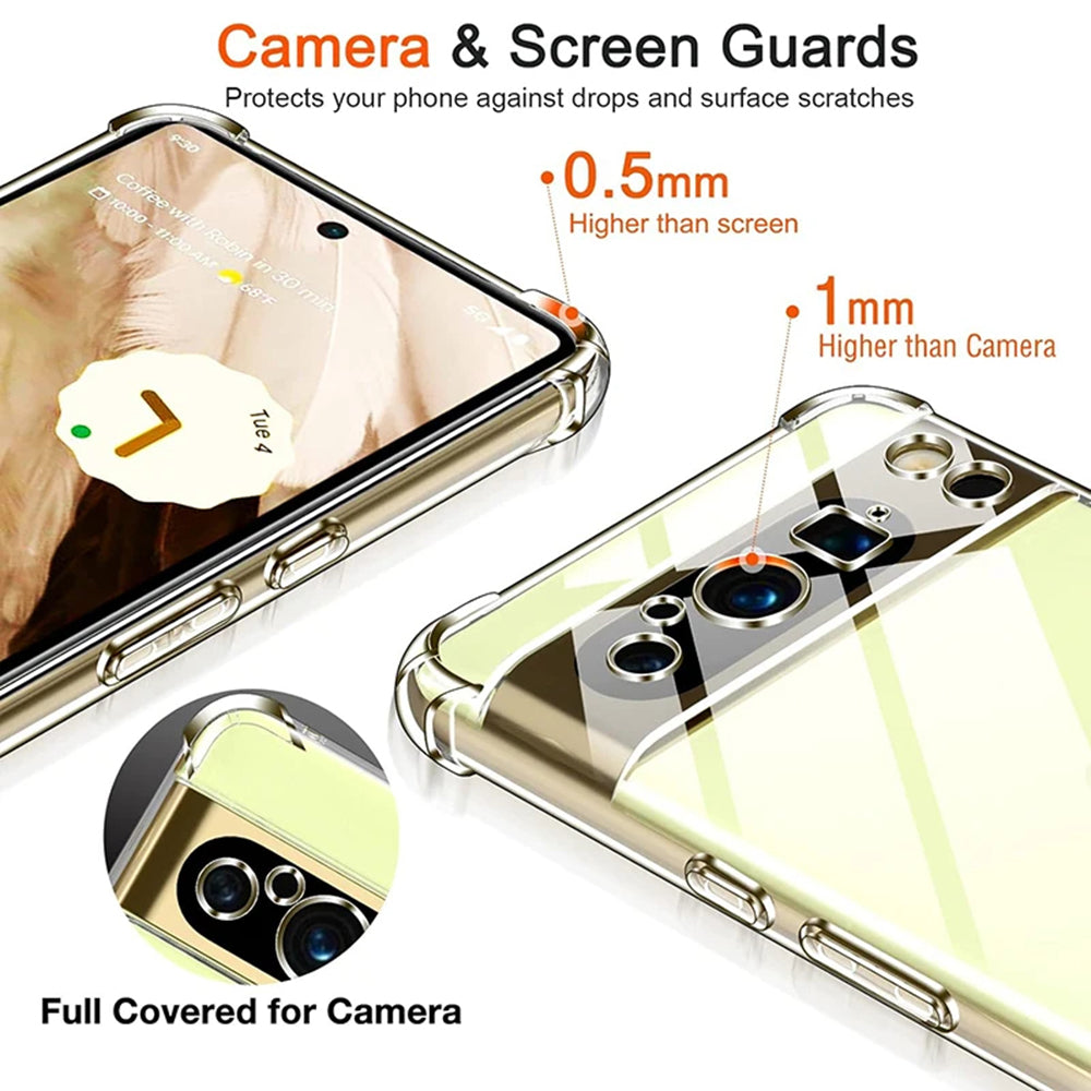 Deksel for Google Pixel 9 Pro XL, Techsuit, Støtsikker Klar, Transparent