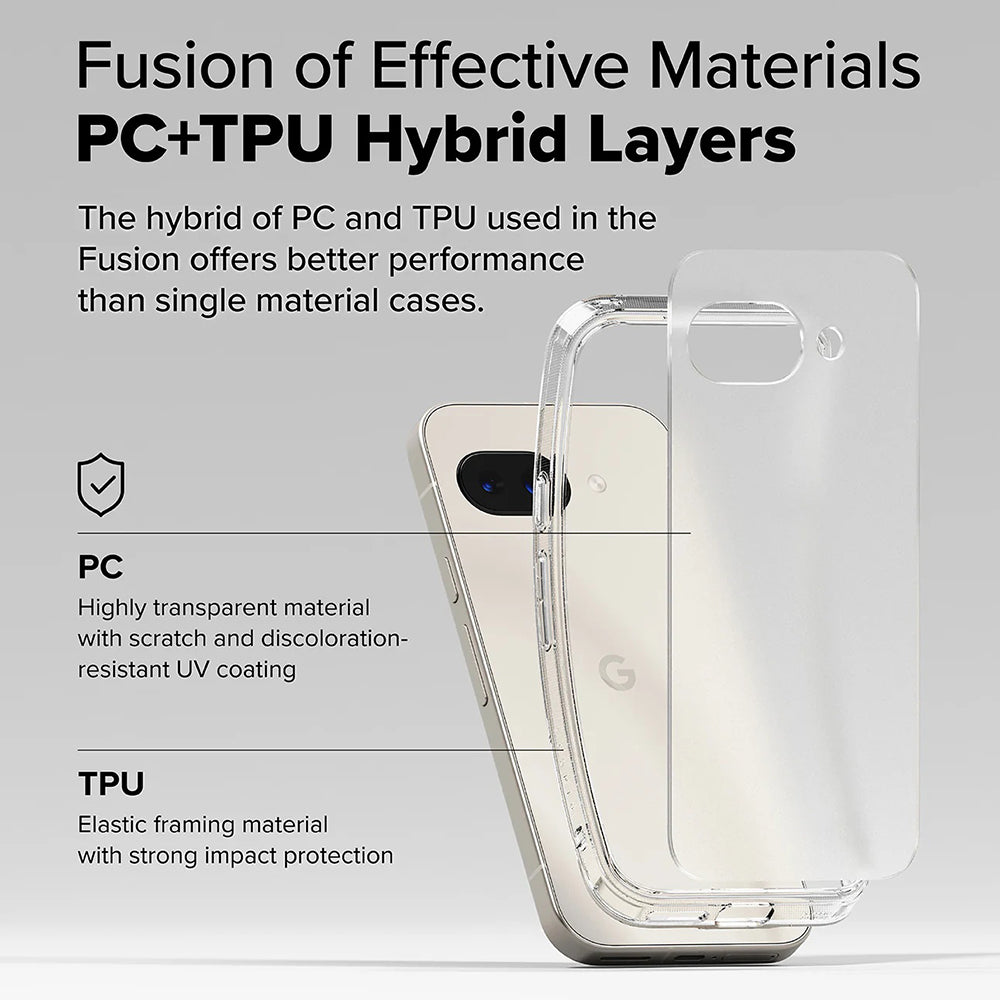 Deksel for Google Pixel 9a, Ringke, Fusion, Frostet Transparent