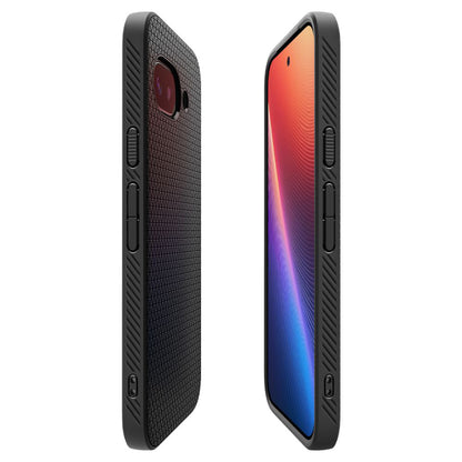 Deksel for Google Pixel 9a, Spigen, Liquid Air, Matt Svart ACS09039