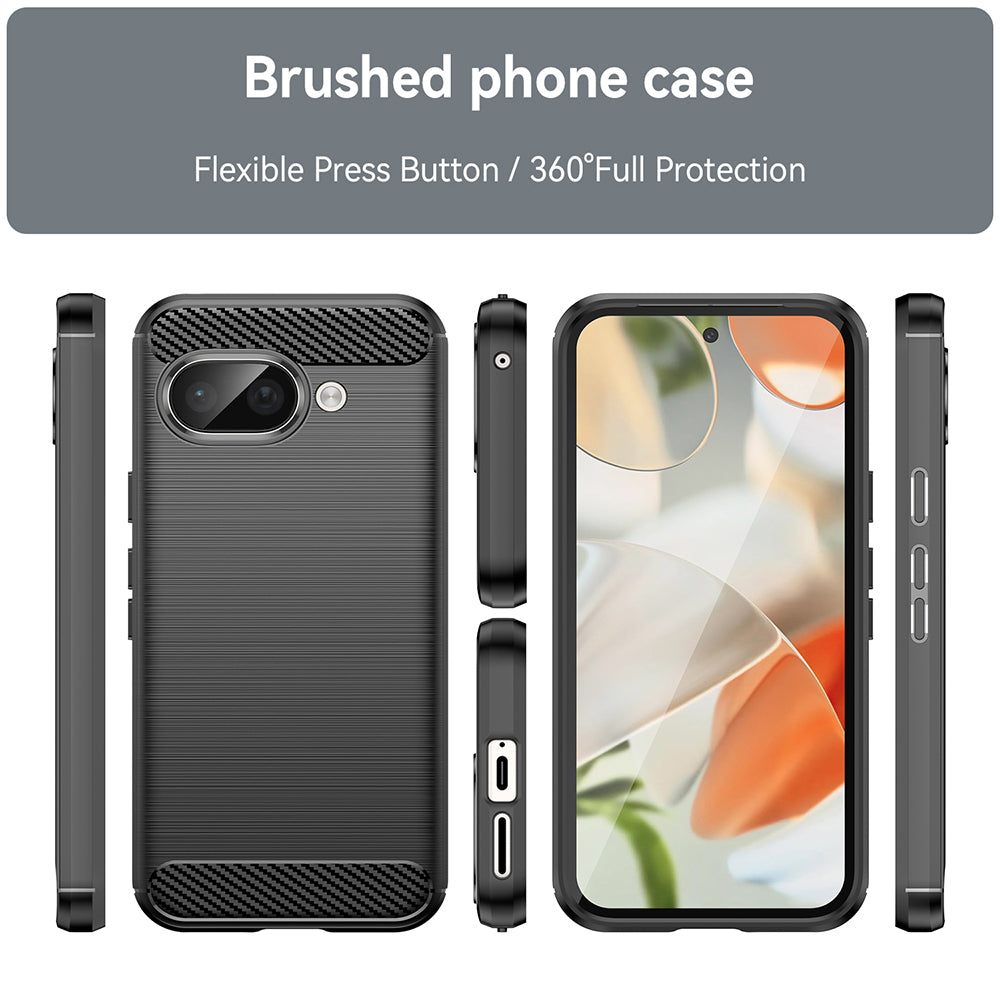 Deksel for Google Pixel 9a, Techsuit, Karbon, Svart