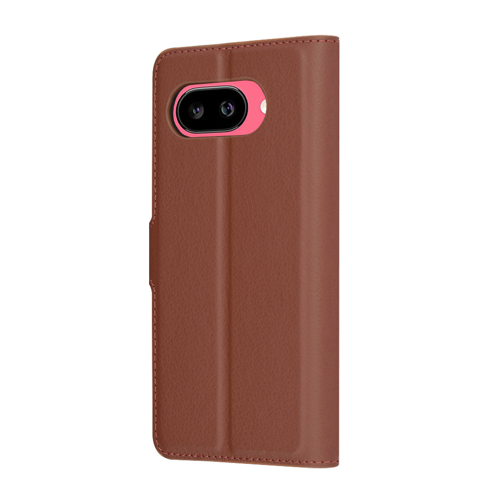 Deksel for Google Pixel 9a, Techsuit, Leather Folio, Brun