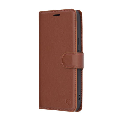 Deksel for Google Pixel 9a, Techsuit, Leather Folio, Brun