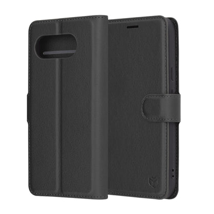 Deksel for Google Pixel 9a, Techsuit, Leather Folio, Svart