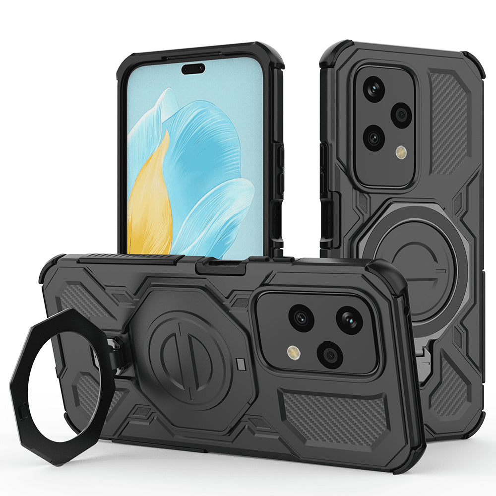 Deksel for Honor 200 Lite, Techsuit, Carbon Shield Pro, Svart